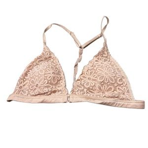 Victorias Secret Racerback Front Closure Bralette Beige